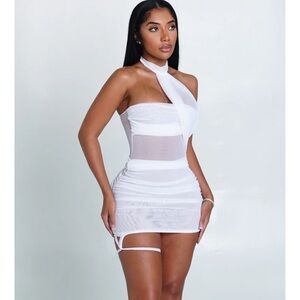 Elegant White One Shoulder Dress